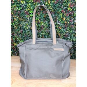 Briggs & Riley Taupe Ballistic Nylon Travel Tote Bag 255-7 Professional Carry On